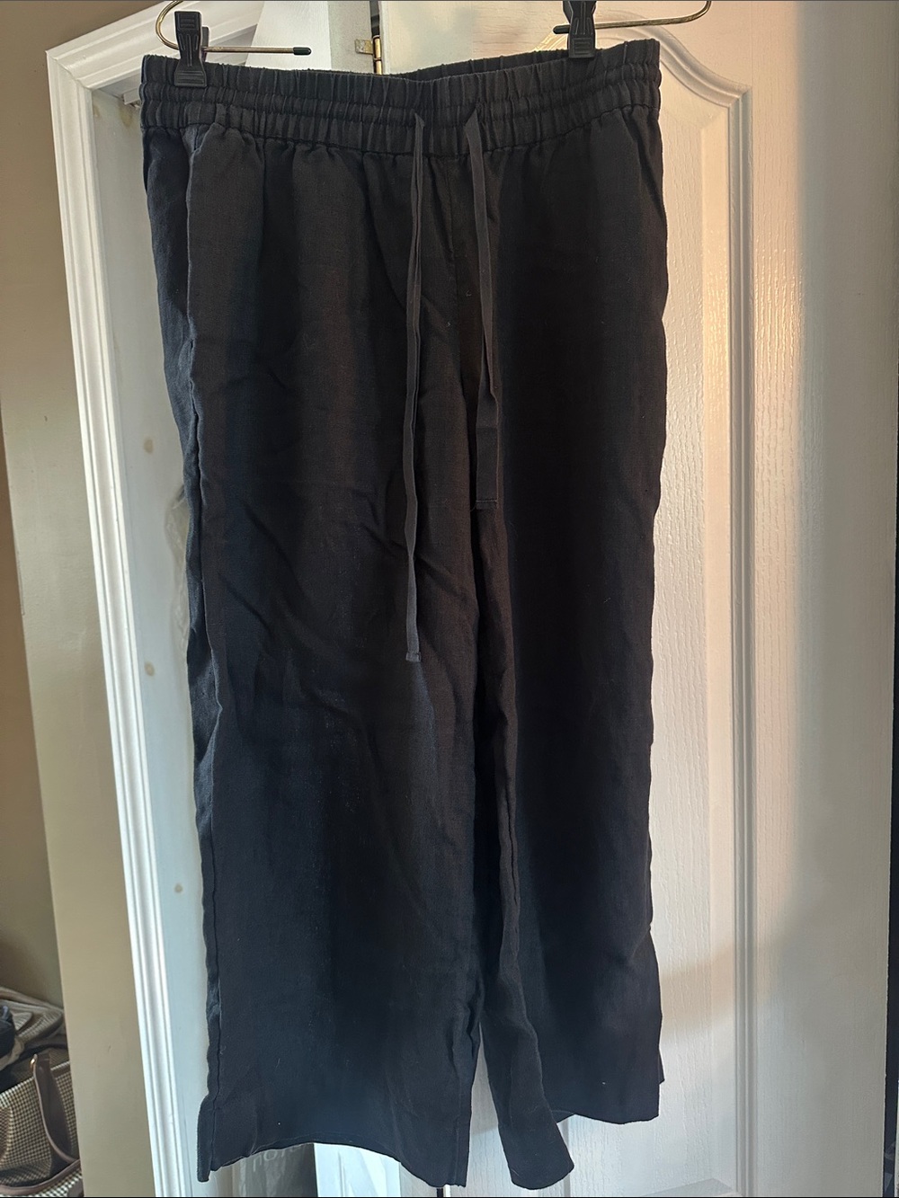 Women’s J. Crew Black Linen Cropped Pants